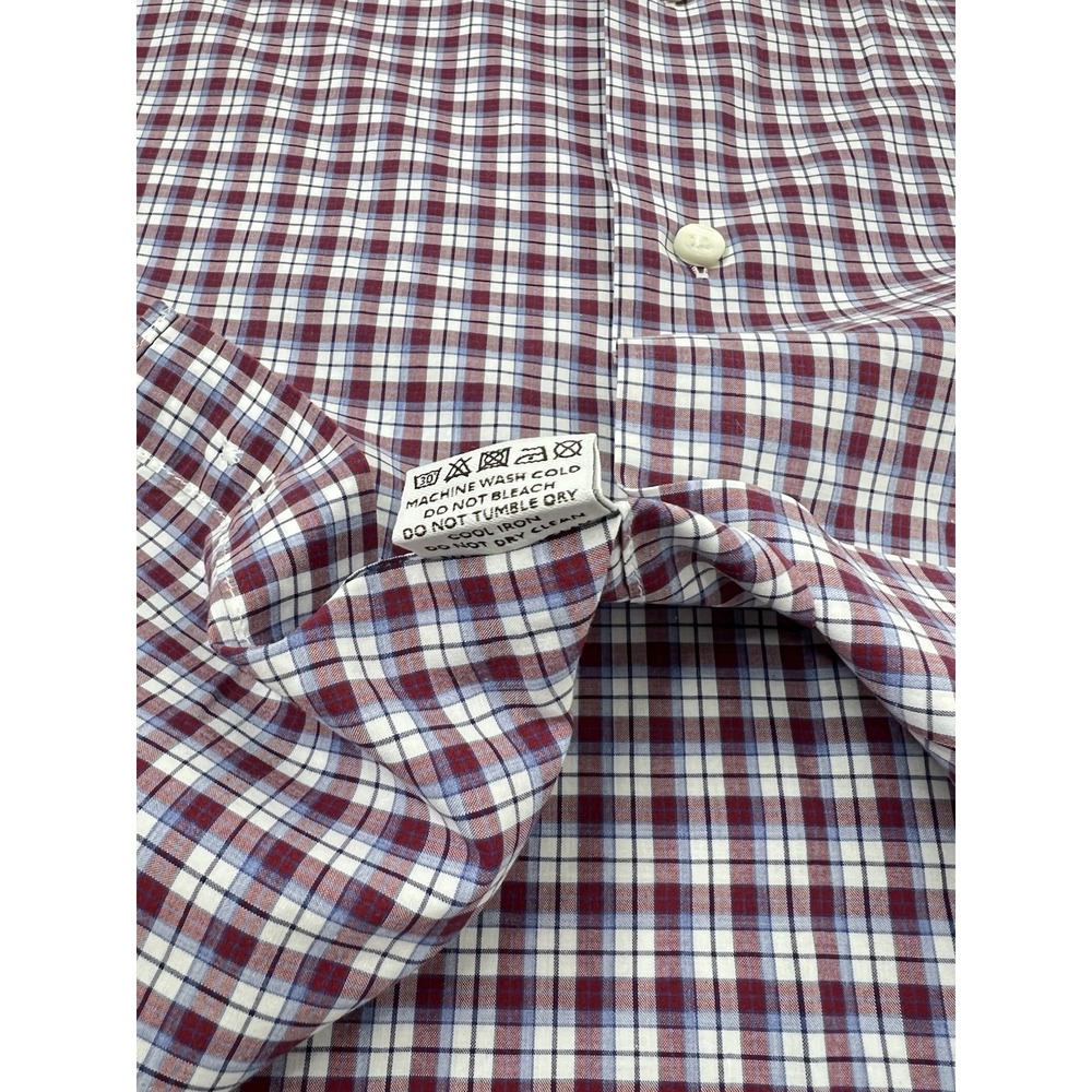 Canali Button Up Shirt Lot Of 2 Mens 41-16 Check Striped Long Sleeve Designer - Picture 16 of 16